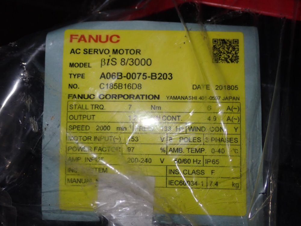 Fanuc 1 Kw Servo Motor - A06b-0075-b203