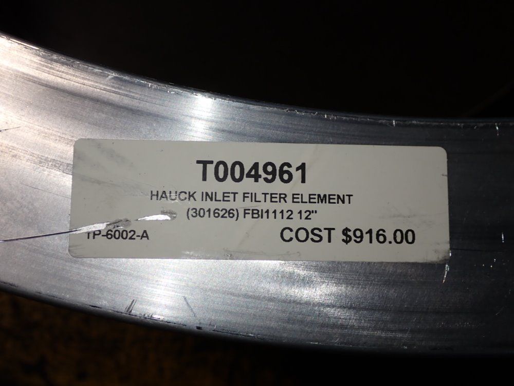 12" Hauck Inlet Filter Element - 301626 / Fbi1112