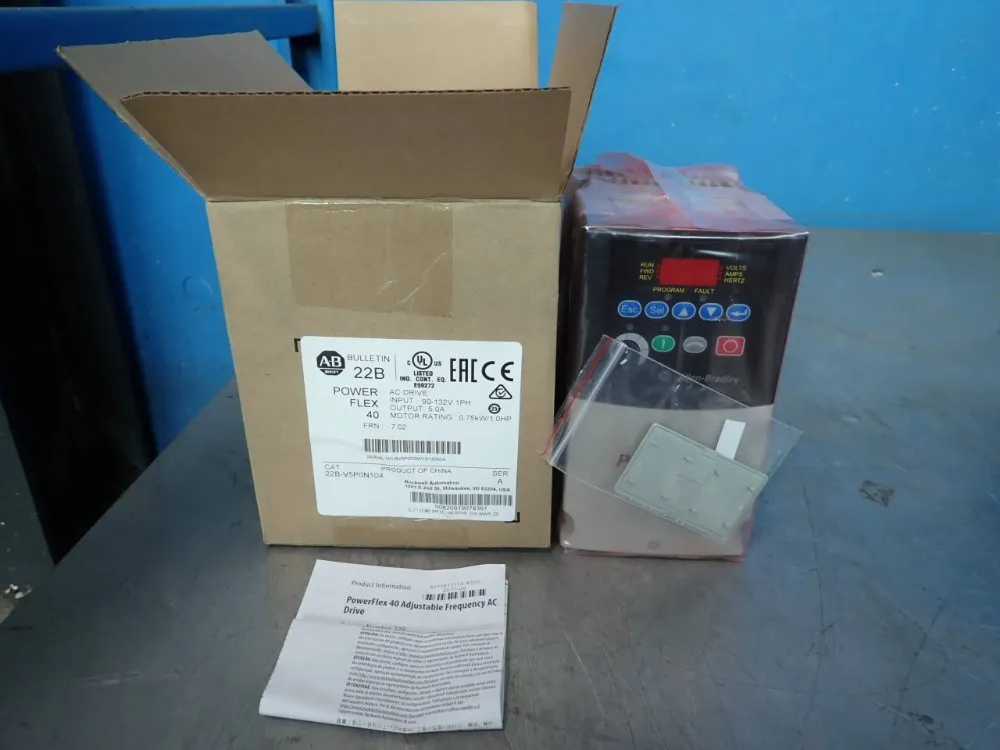 Allen Bradley 1hp Ac Drive - 22b-v5p0n104