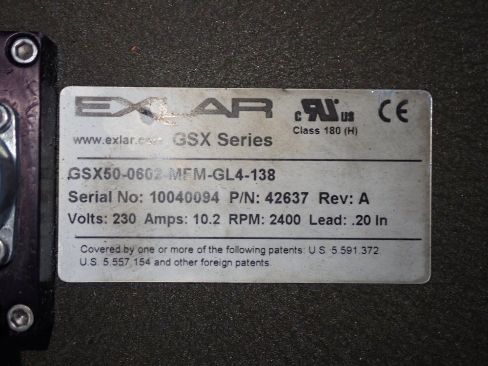 Exlar Linear Actuator - Gsx50-0602-mfm-gl4-138