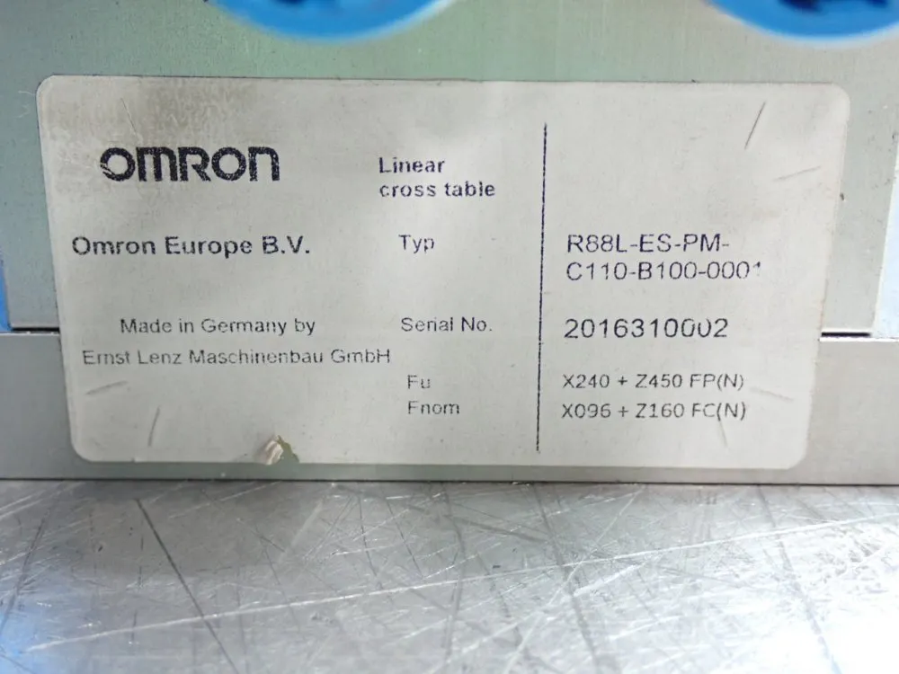 Omron Linear Motor Assembly Pick & Place System - R88l-es-pm-c110-b100-0001