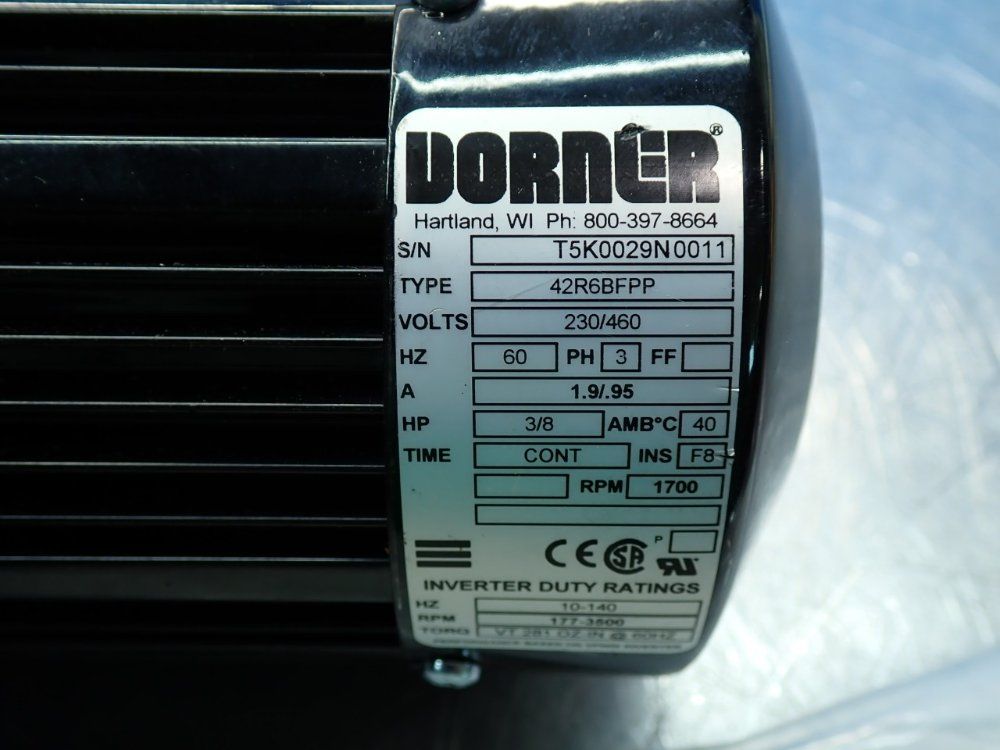 Dorner 3/8hp Gear Motor & E-drive Unit - 42r6bfpp