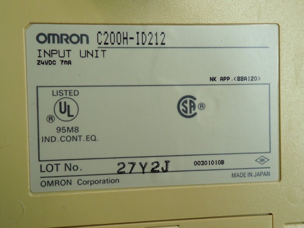 Omron Sysmacc200 16-channel Dc Input Module C200h-series, 2pcs - C200h-id212