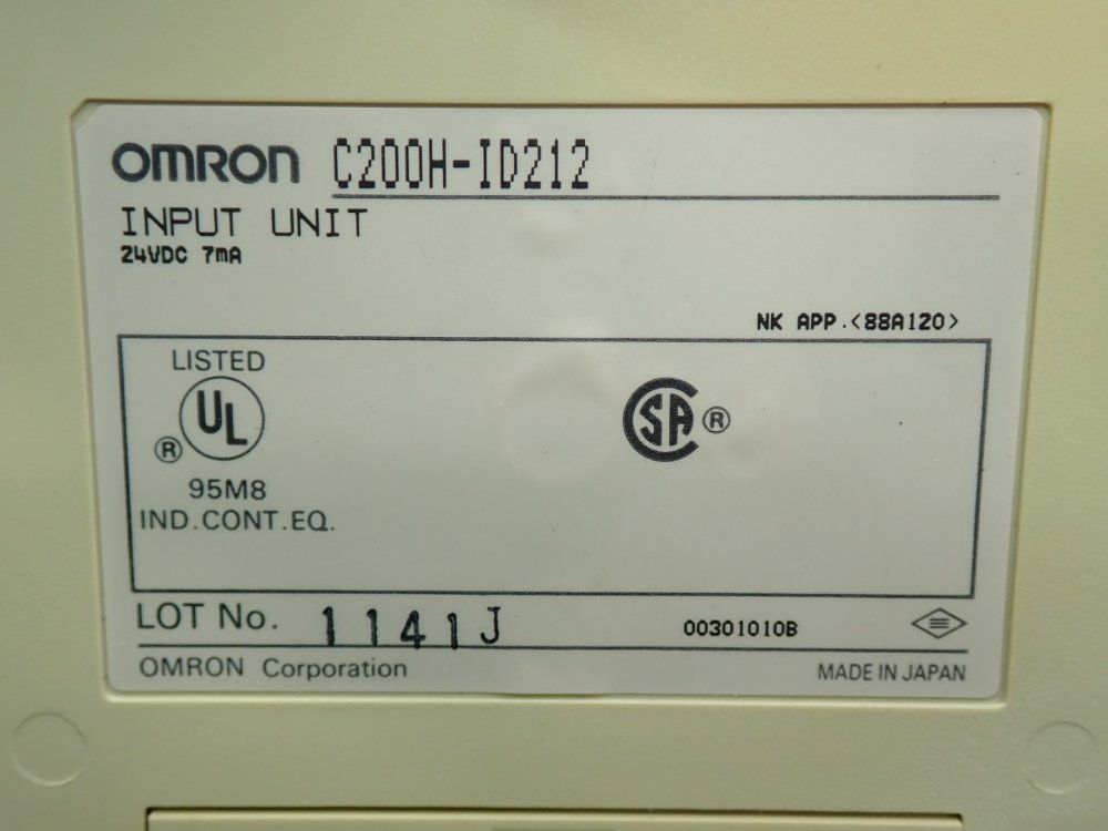 Omron Sysmacc200 16-channel Dc Input Module C200h-series, 2pcs - C200h-id212