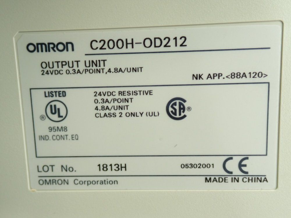 Omron 0.3ma Per Point C200h-series Sysmac 16-point Transistor Plc Output Module, 2pcs - C200h-od212