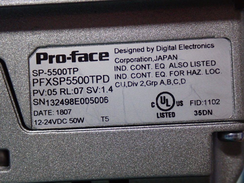 Proface 10.4-inch Tft Sp5000 Premium Display 10.4-inch Tft Analog Multi-touch Panel - Sp-5500tp