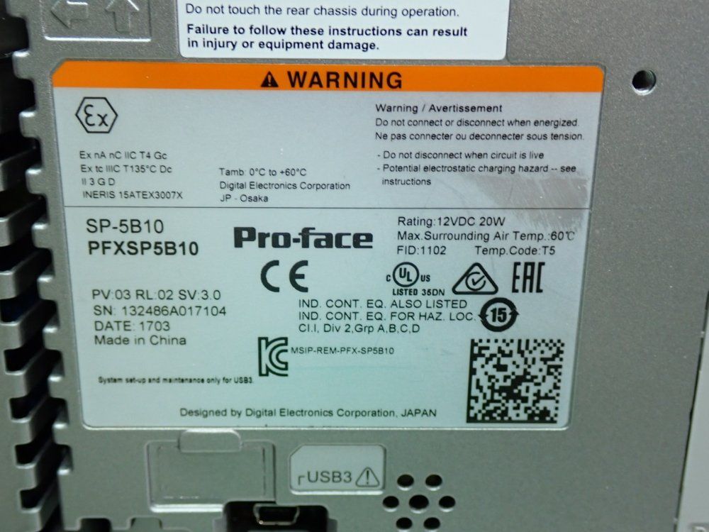 Proface 10.4-inch Tft Sp5000 Premium Display 10.4-inch Tft Analog Multi-touch Panel - Sp-5500tp