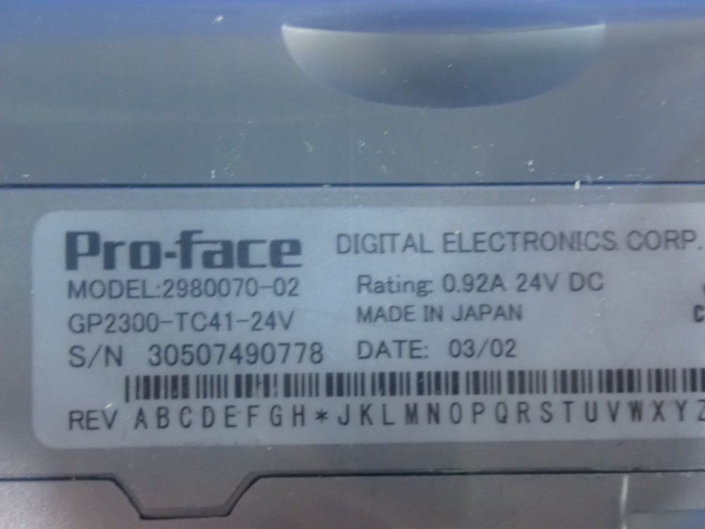 Proface 5.7" Tft Multi-touch Operator Interface Panel - 2980070-02 / Gp2300-tc41-24v