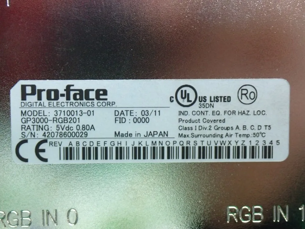 Proface 10.4" Tft Color Lcd High-resolution 10.4-inch Tft Color Lcd Operator Interface Unit - Agp3560-t1-af