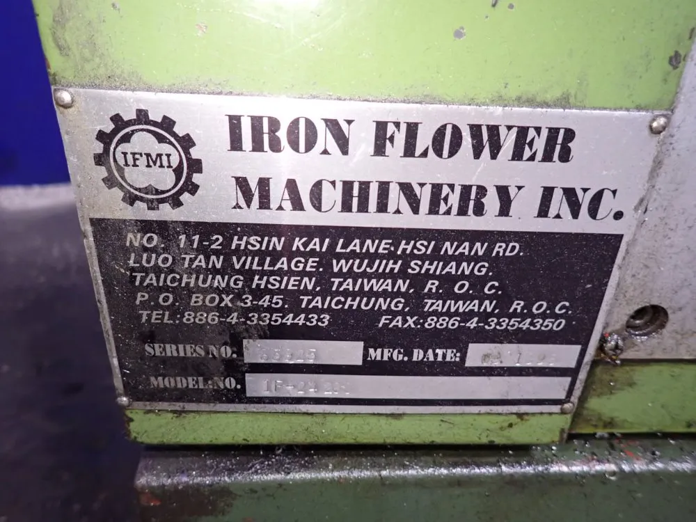 Iron Flower Machinery Inc 24"/32" X 208 Gap Bed Lathe - If-24200