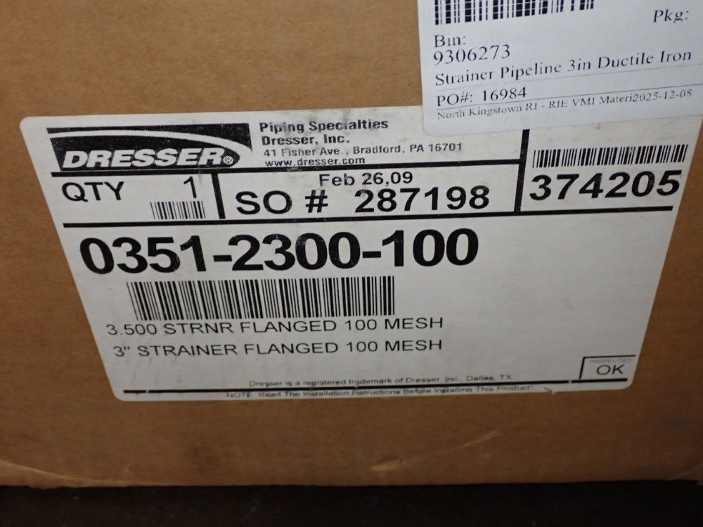 Dresser 3" Strainer Flange - 0351-2300-100