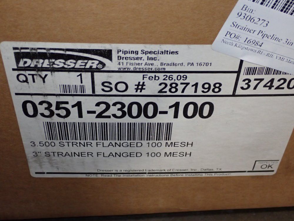 Dresser 3" Strainer Flange - 0351-2300-100