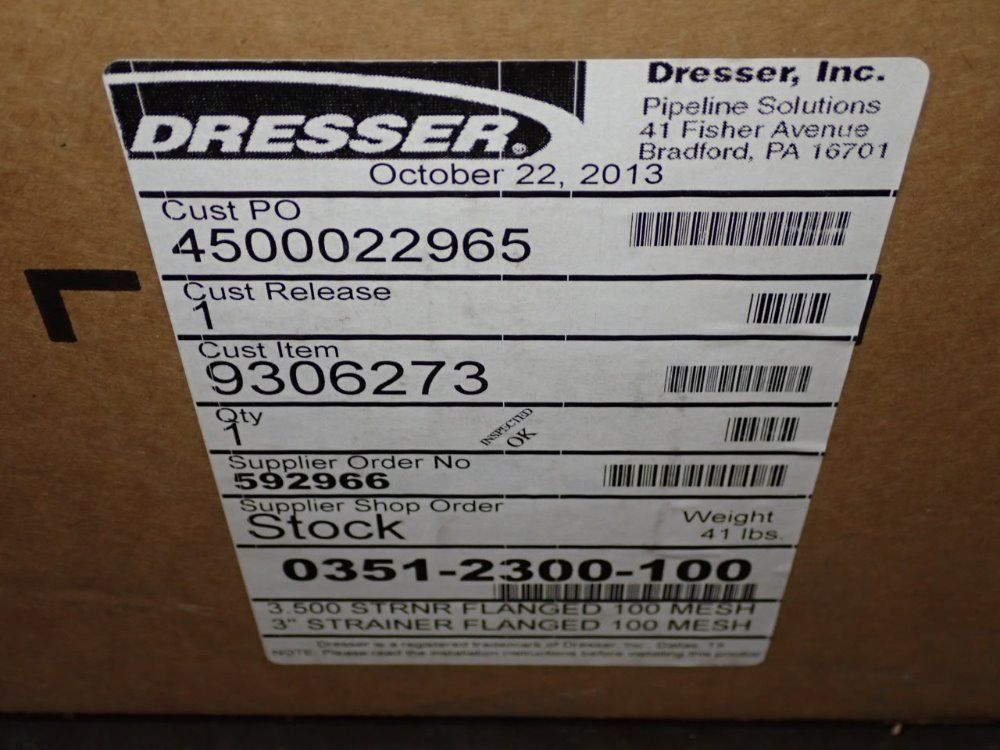 Dresser 3" Strainer Flange - 0351-2300-100