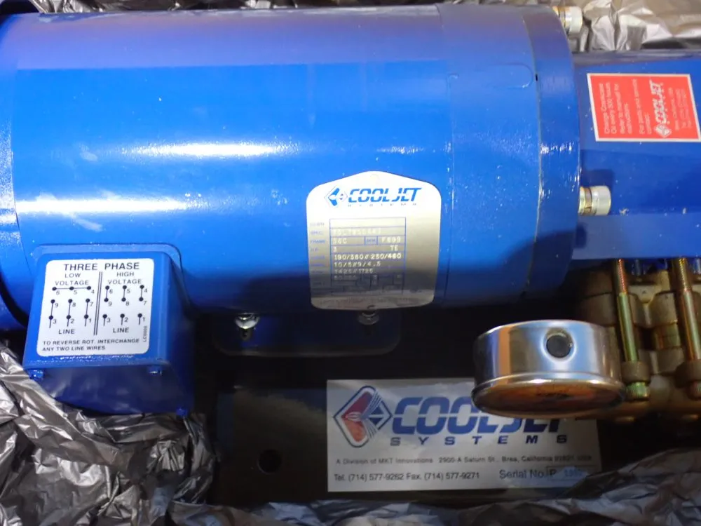 Cool Jet Systems 3hp High Pressure Coolant Pump Assembly - 1500xi