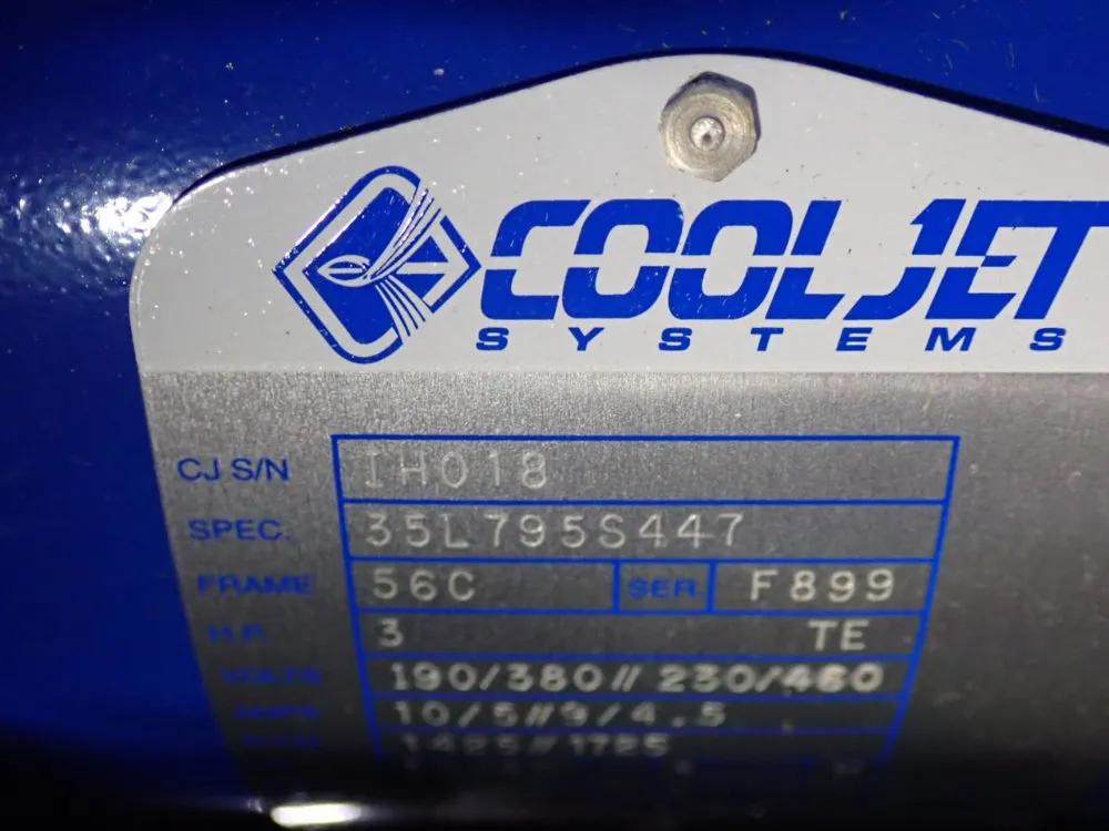 Cool Jet Systems 3hp High Pressure Coolant Pump Assembly - 1500xi