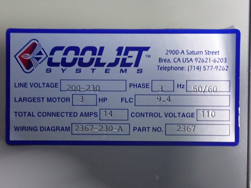 Cool Jet Systems 3hp Control - 2367