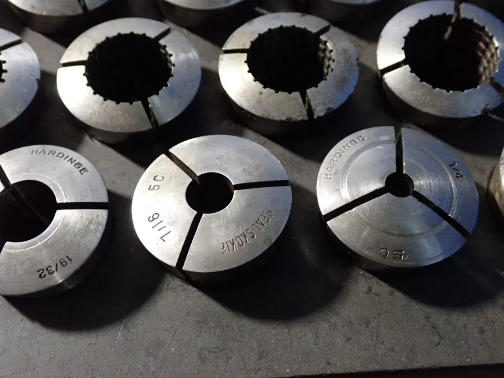 Hardinge 1/32, 11/32, 19/32, 1/4 Collet Set