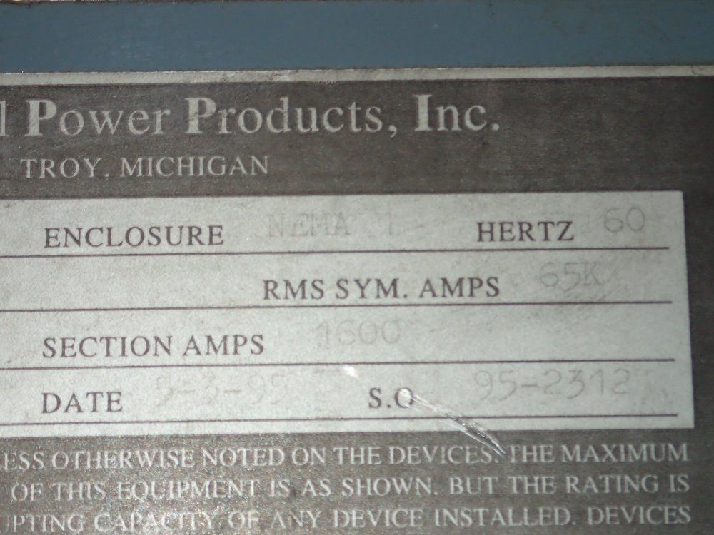 Electrical Power Products Switchgear