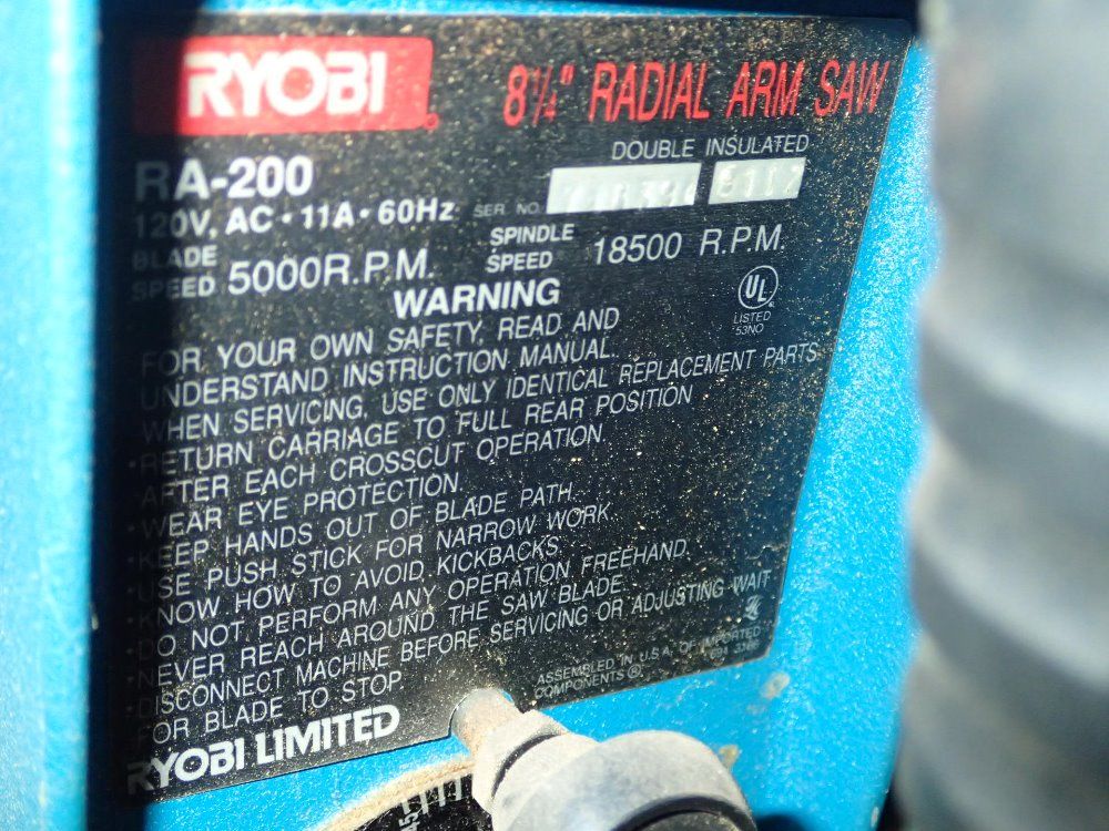 Ryobi Radial Arm Saw