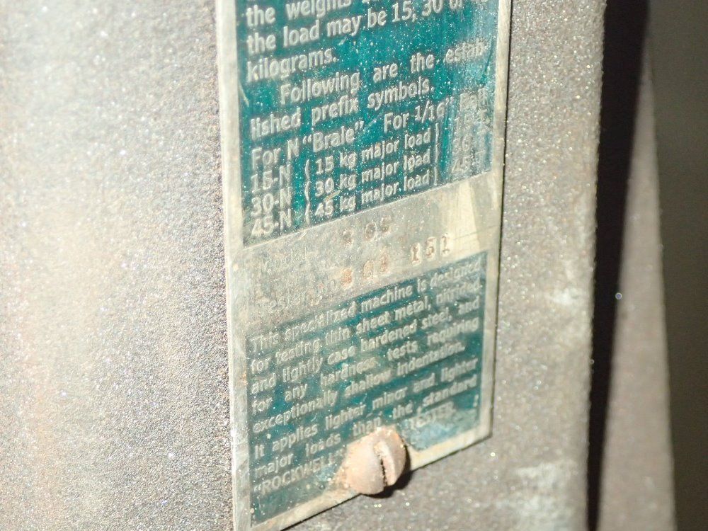 Rockwell Wilson Hardness Tester