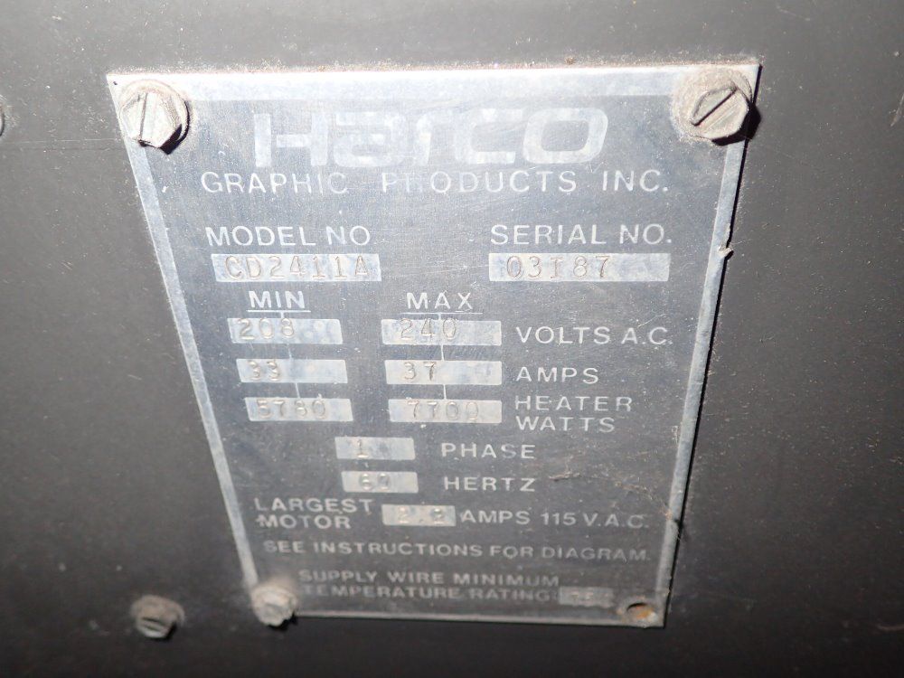 Harco Graphic Products Heat Shrink Tunnel