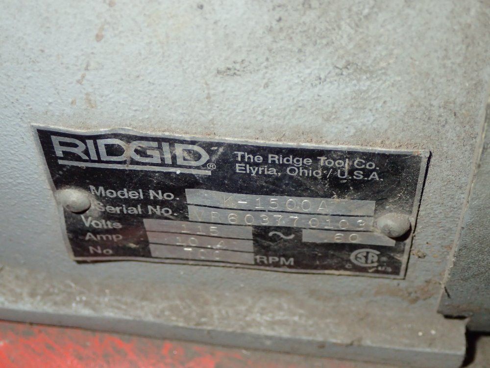 Ridgid/kollman Portable Sectional Drain Cleaning Machine