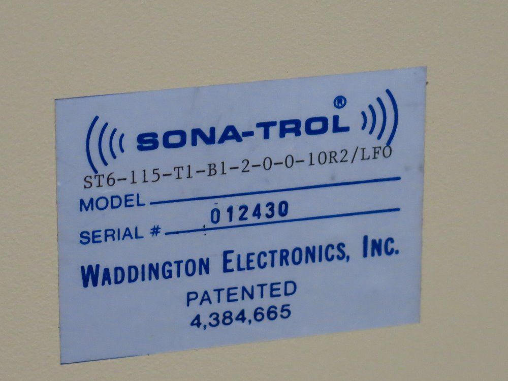 Waddington Ultrasonic Control - St6-115-t1-b1-2-0-0-10r2/lf0