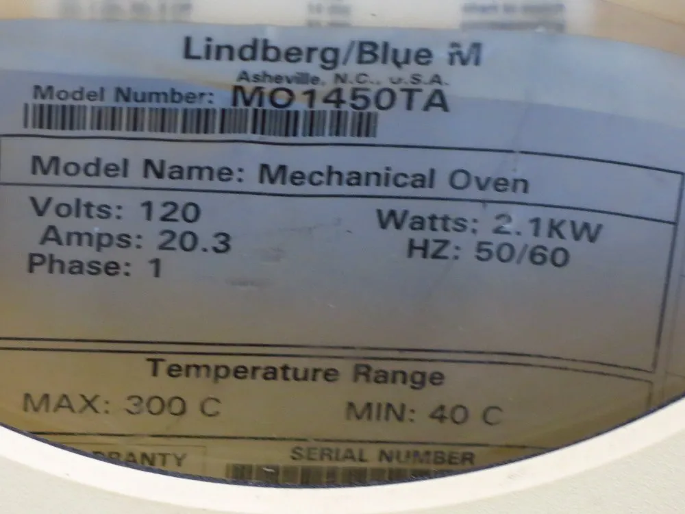 Lindeberg/blue M Oven