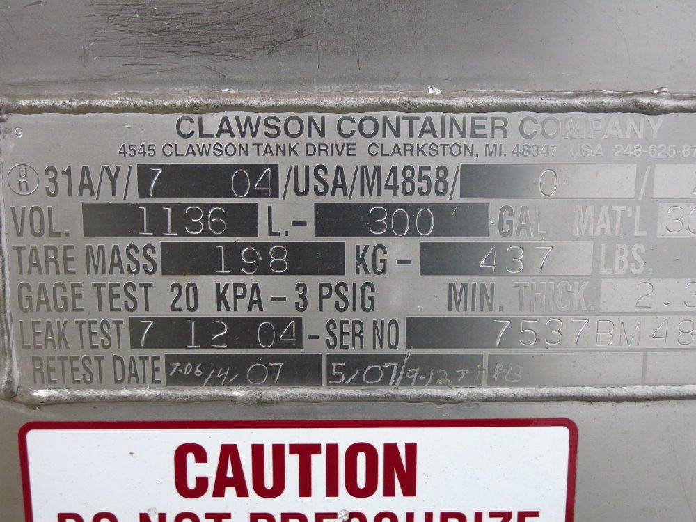 Clawson S/s Tank