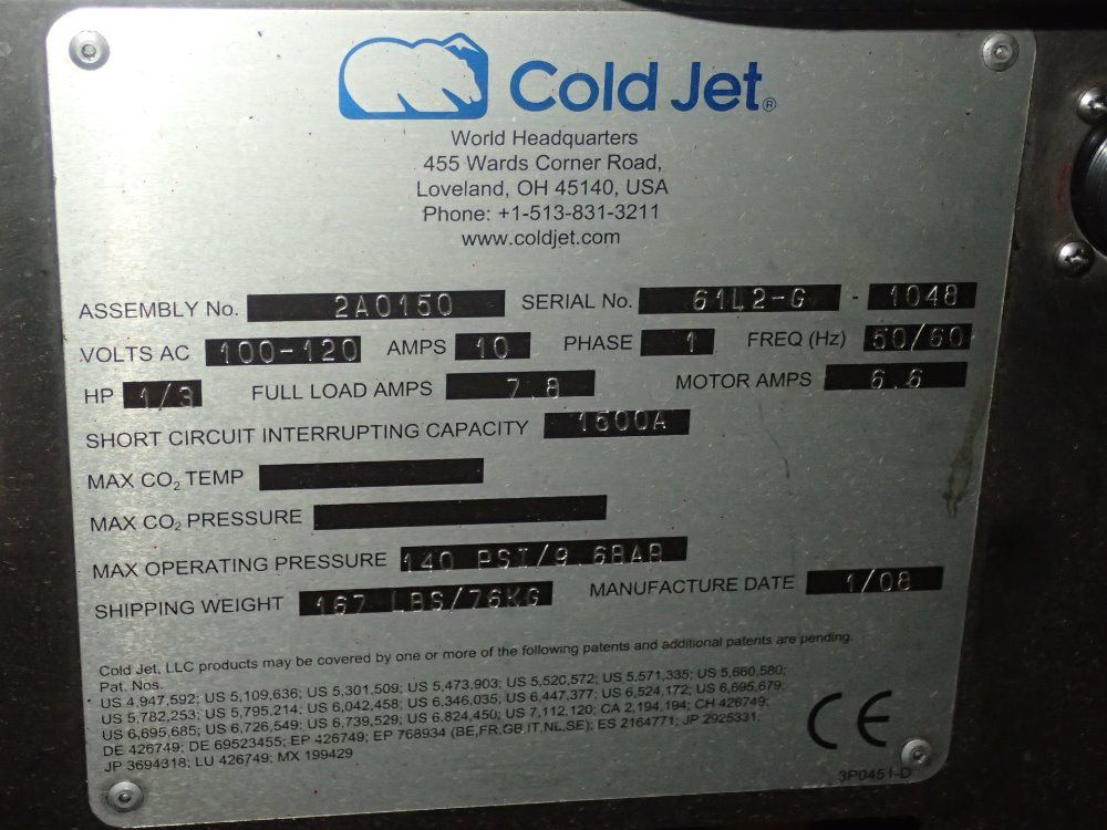 Cold Jet Dry Ice Blaster