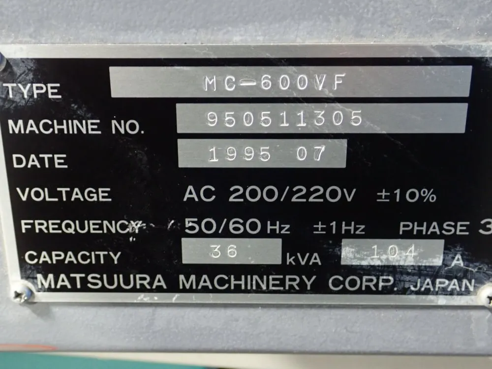 Matsuura Cnc Vmc