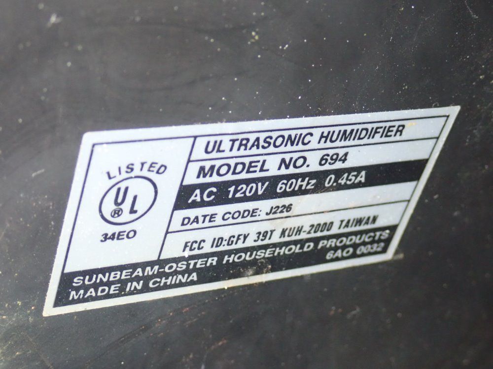 Sunbeam Ultrasonic Dehumidifier