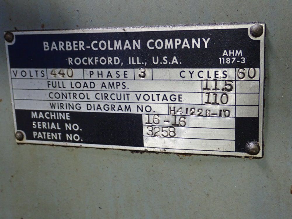 Barber-colman Gear Hobber