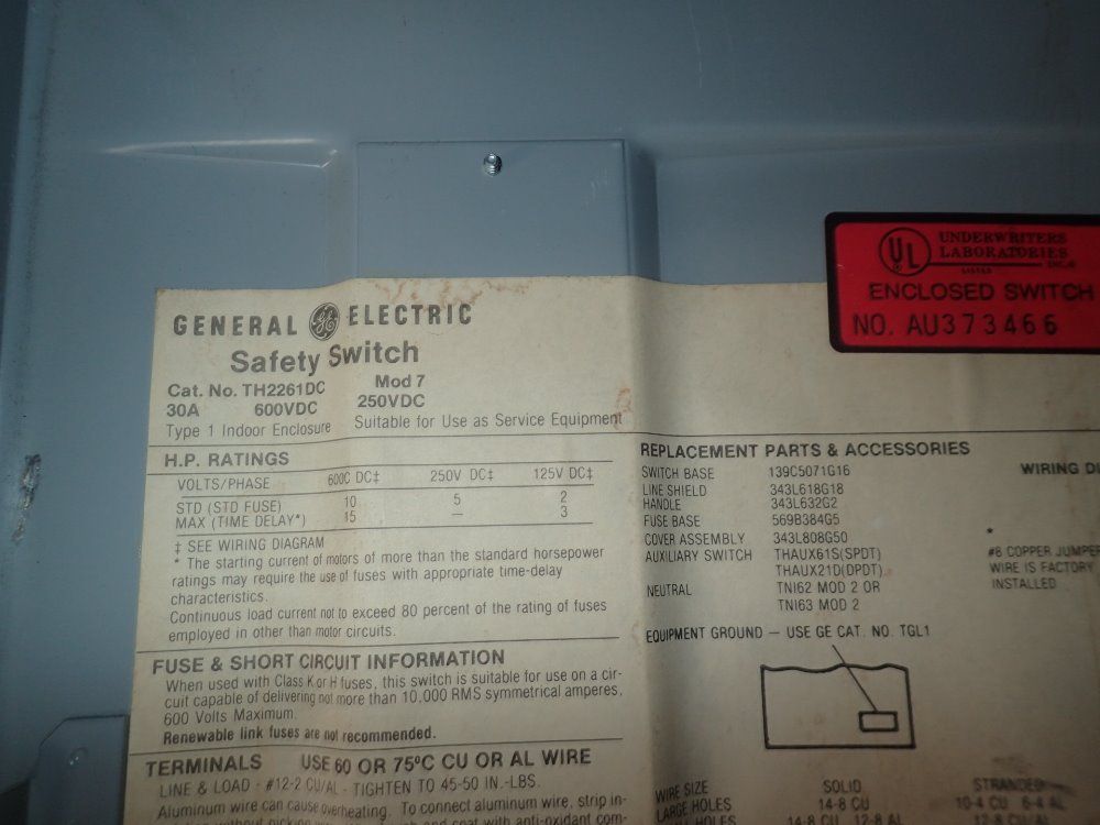 General Elcetric Fusible Disconnect