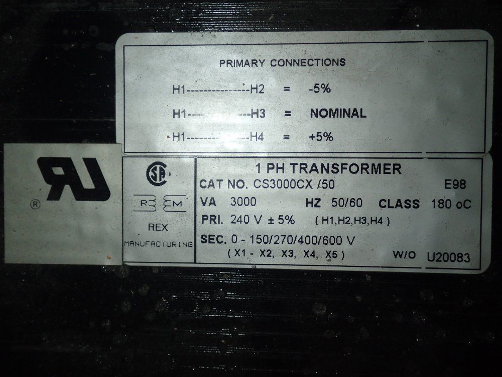 Superior Electric Company Transformer