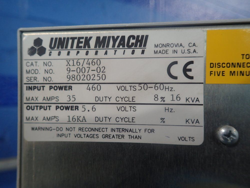 Unitek Equipment Transformer