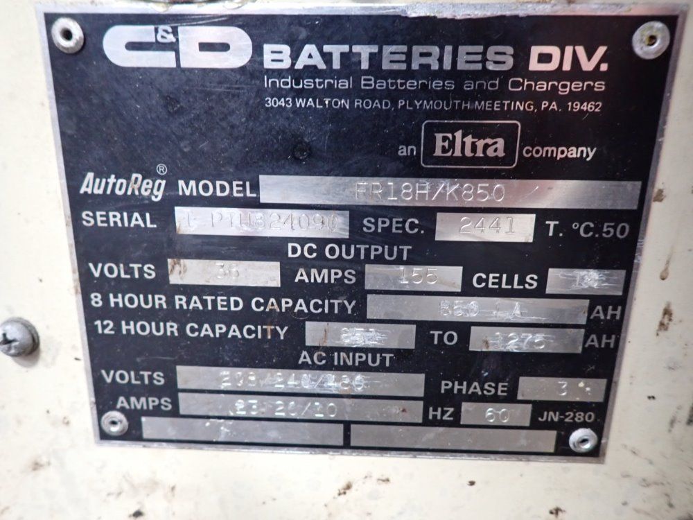 C & D Technologies Battery Charger