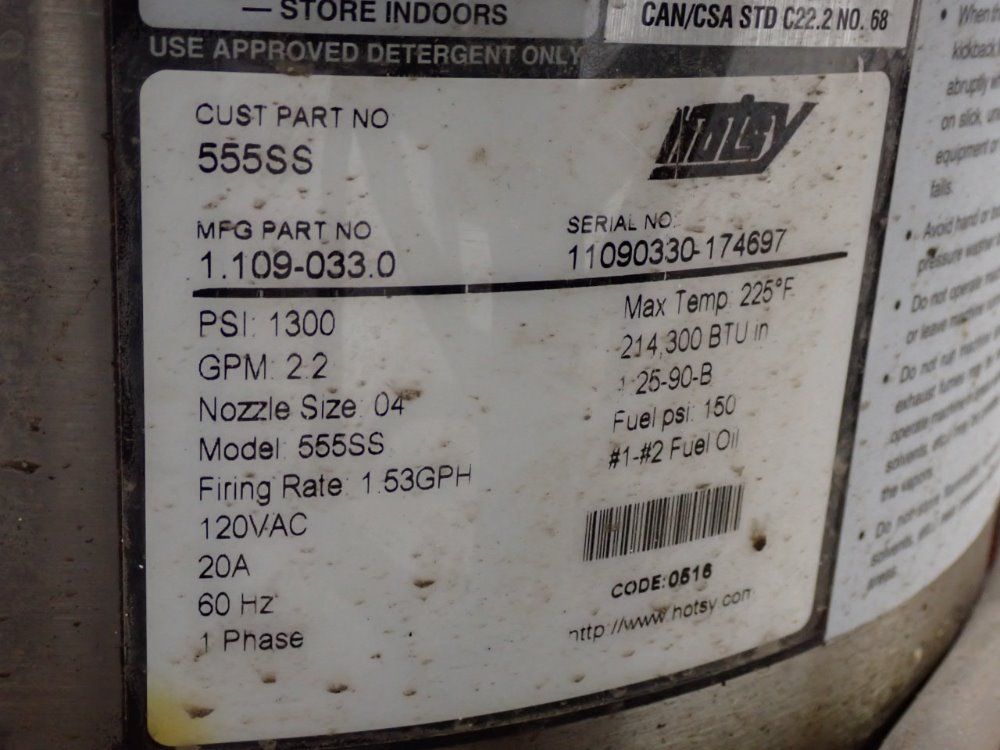 Hotsy S/s Heated Pressure Washer