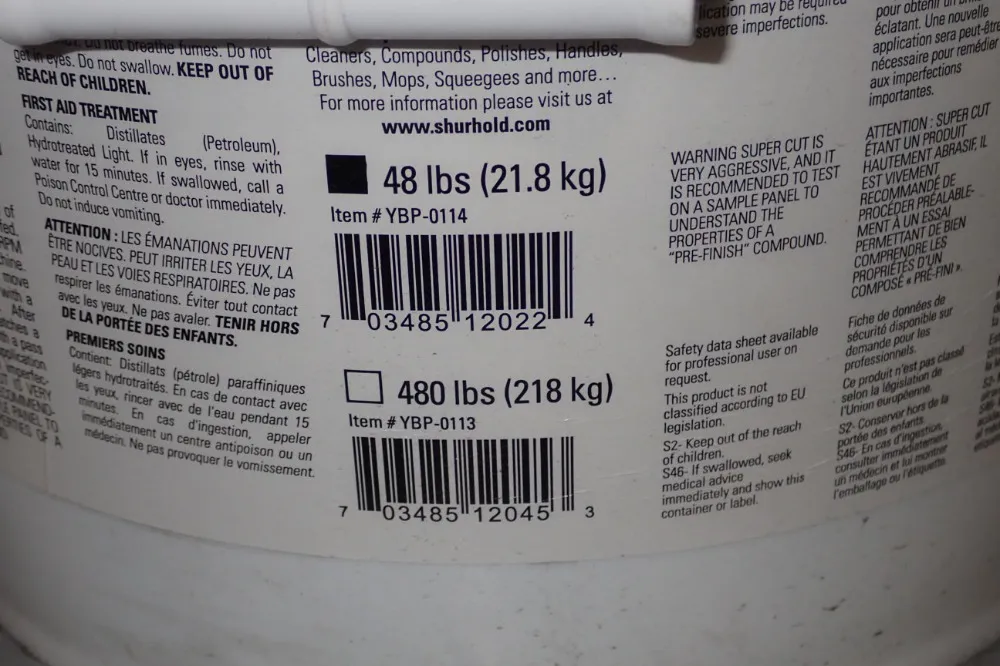 Shurhold 5 Gal Aggressive Buffing Compound - Ybp-0114