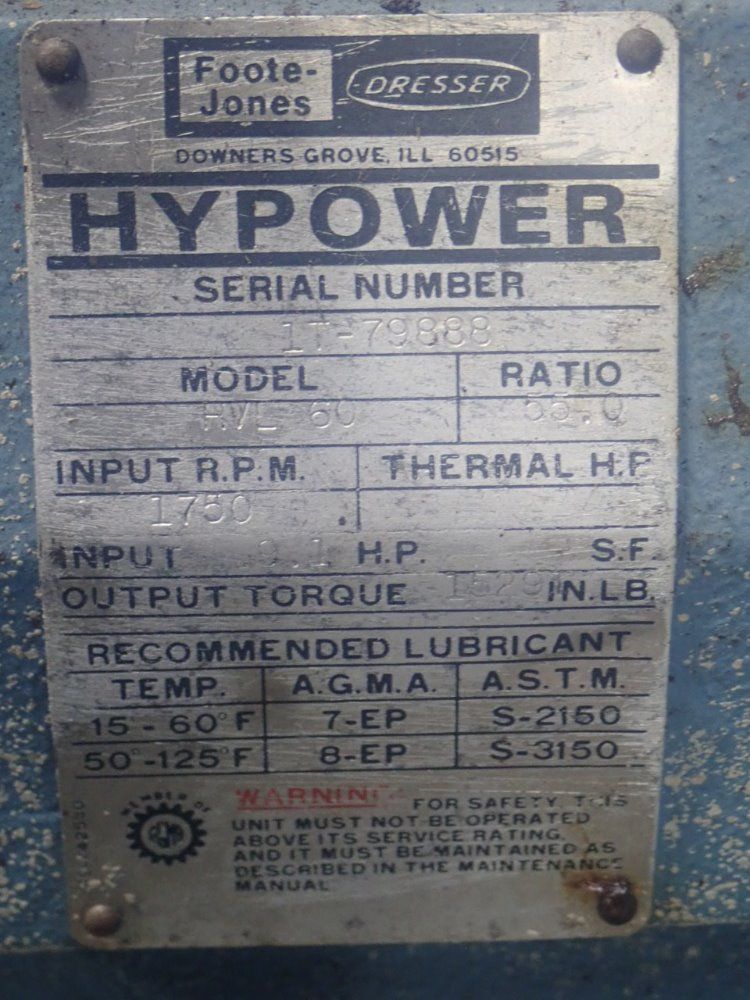 Foote Jones Gear Reducer