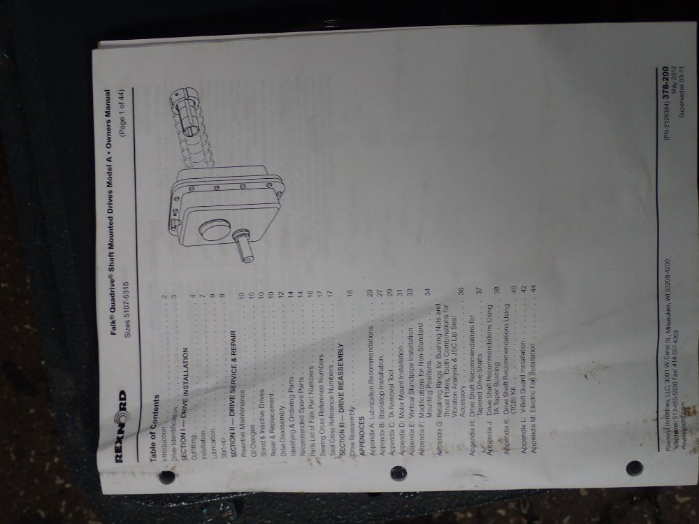 Rexnord/ Falk Shaft Mounted Drive