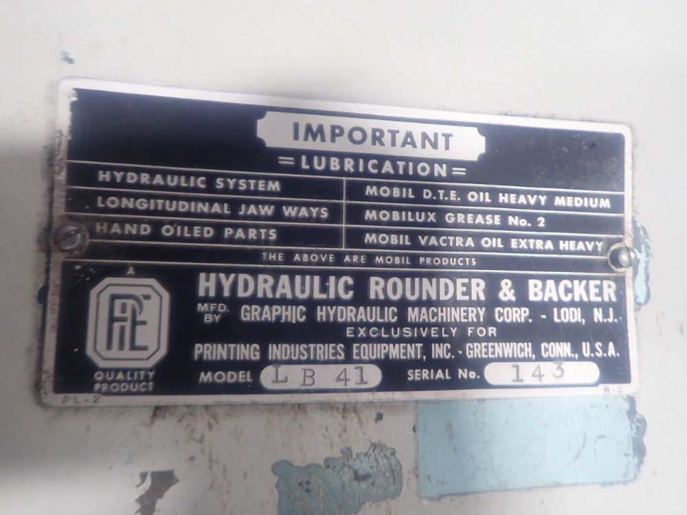 Printing Industry Equipment Hydraulic Rounder & Backer