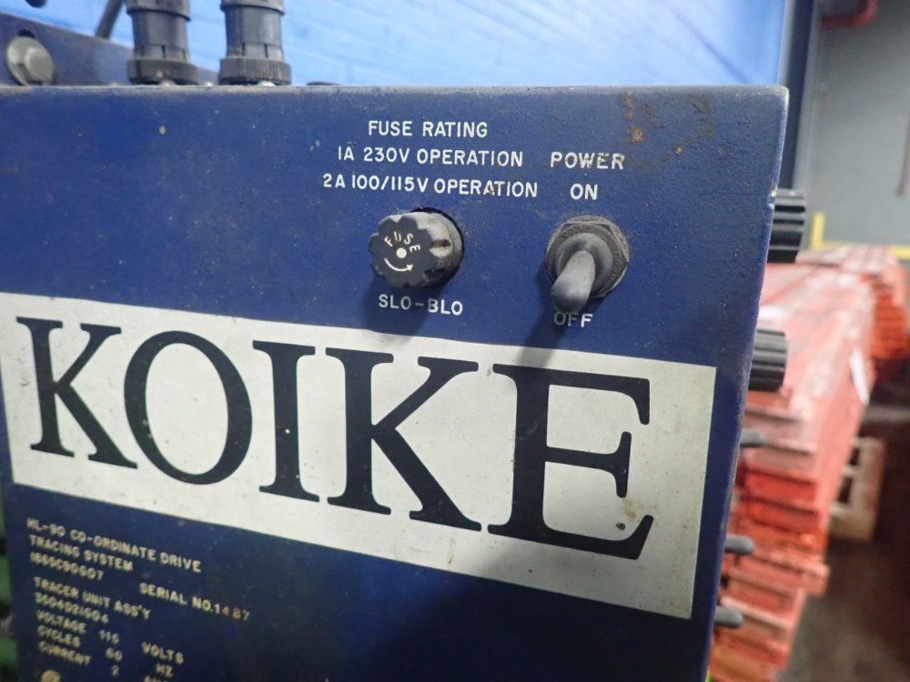 Koike Plasma Cutter W/ Tracing System