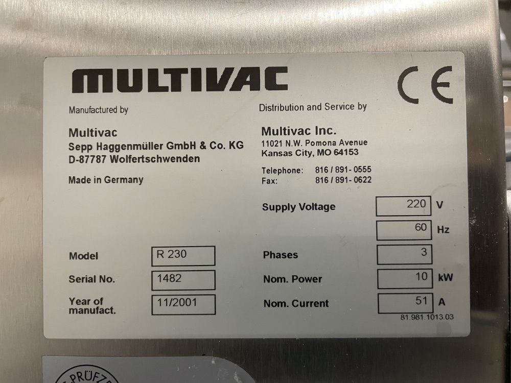 Multivac Multivac R 230 Thermoformer