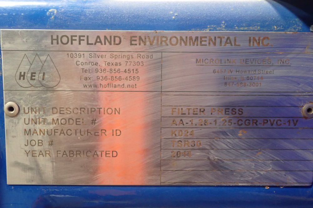 H E I/hoffland Environmental Filter Press