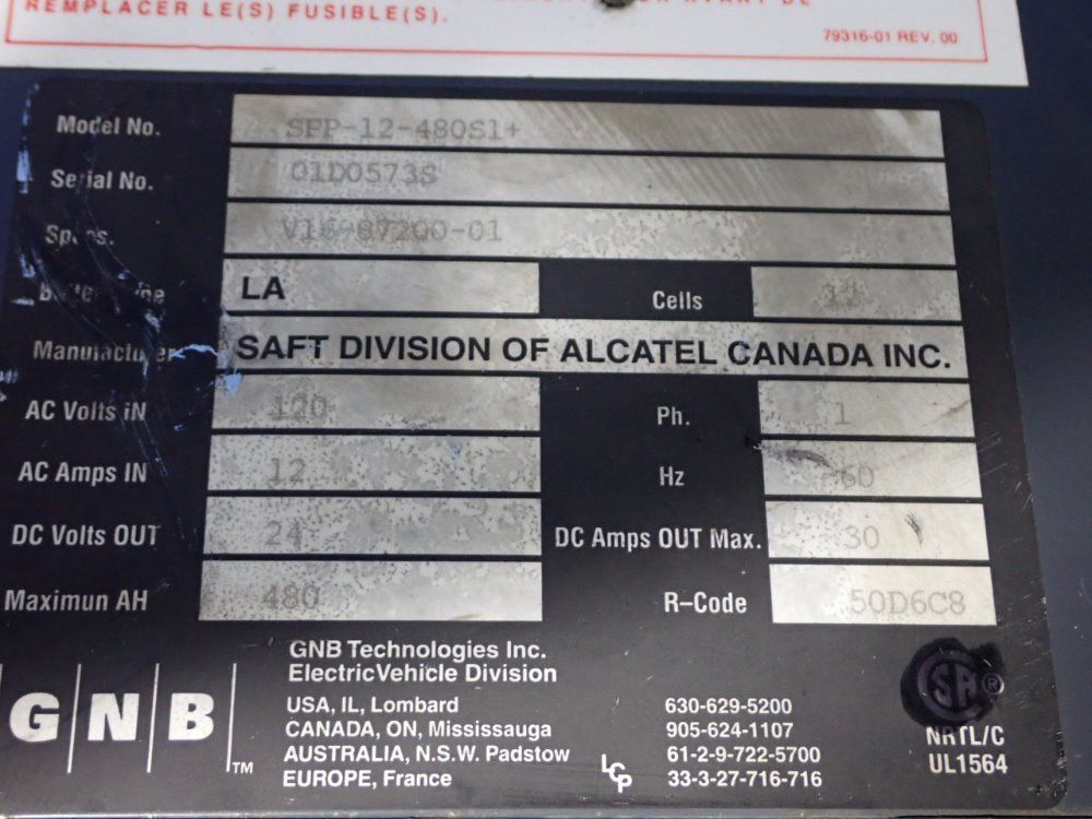 Saft Divison Of Alcatel Canada Inc Battery