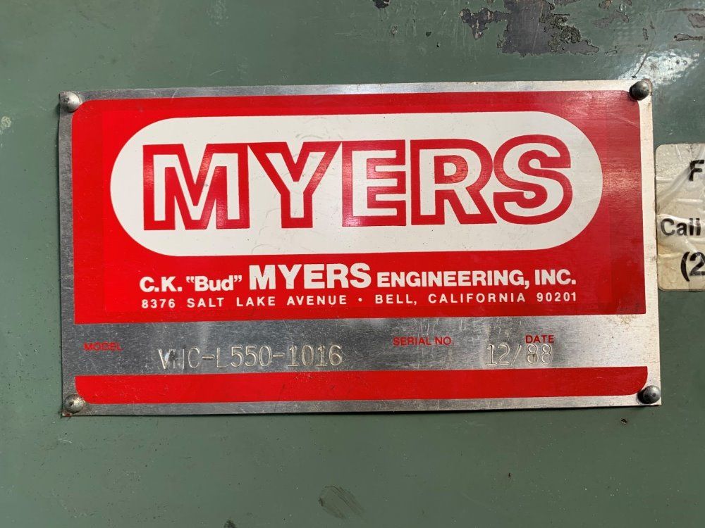 Myers Myers Dual Shaft Vacuum Mixer Model Vhcl5501016