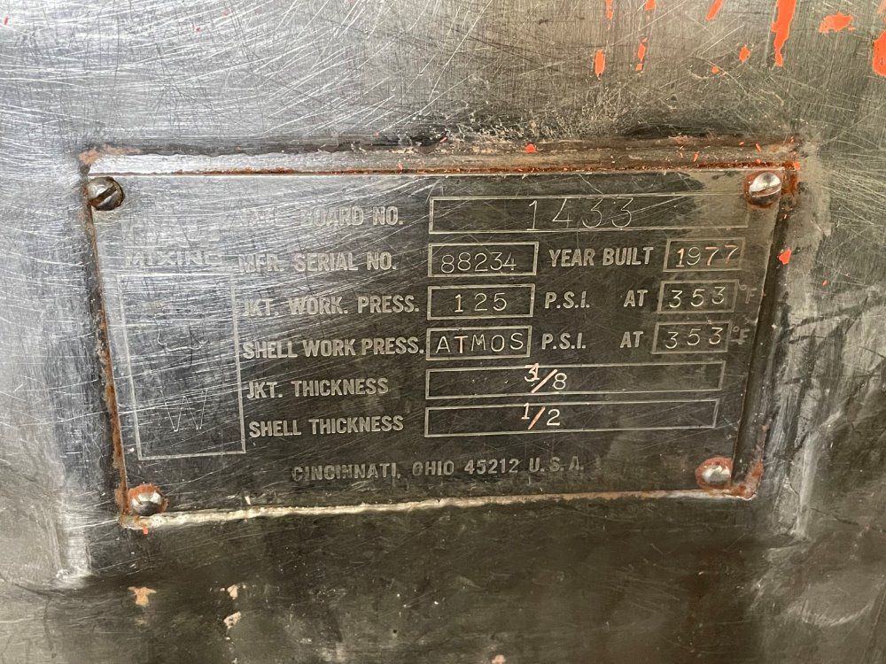 Day Mixing 150 Gal Day Double Arm Mixer Ss 125