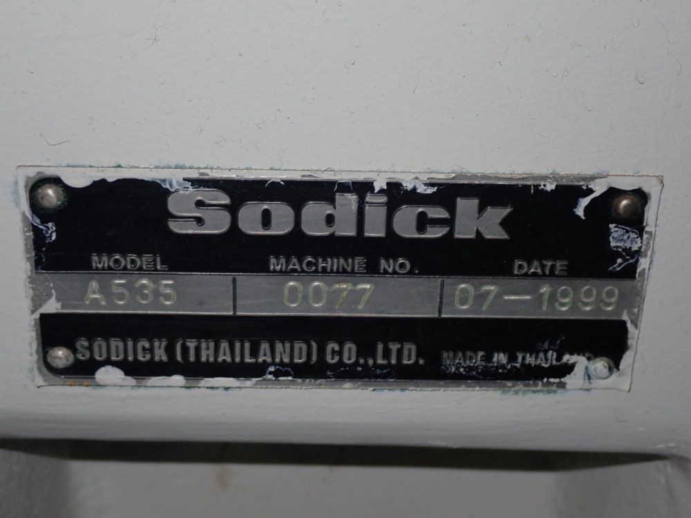 Sodick 18" X 31" A535 Edm - A535