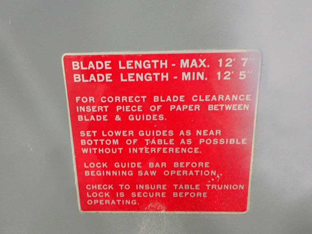 Powermatic 24"x24" Table Vertical Band Saw - 600